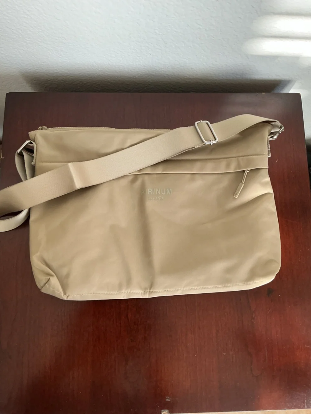 Airinum Polygiene Tan Nylon Crossbody Bag